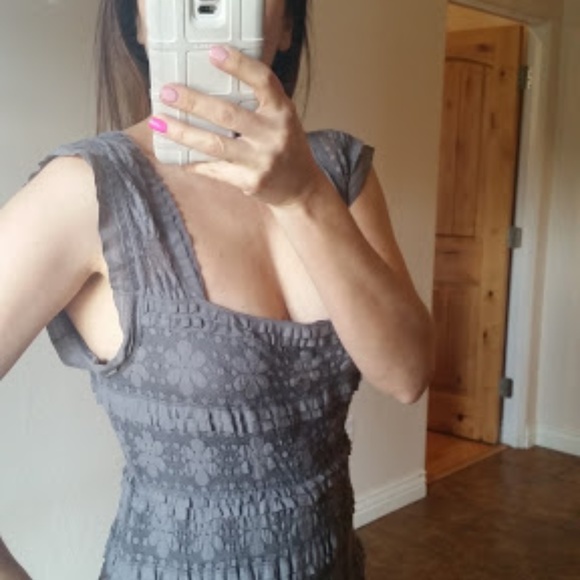 Max Studio Gray Lace Dress - Picture 2 of 6